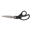 Stainless Steel Office Scissors, 8" Long, Bent Handle, Black
